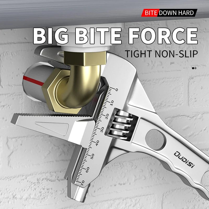 OUDISI Large Opening Adjustable Wrench - Multifunctional Bathroom Tool