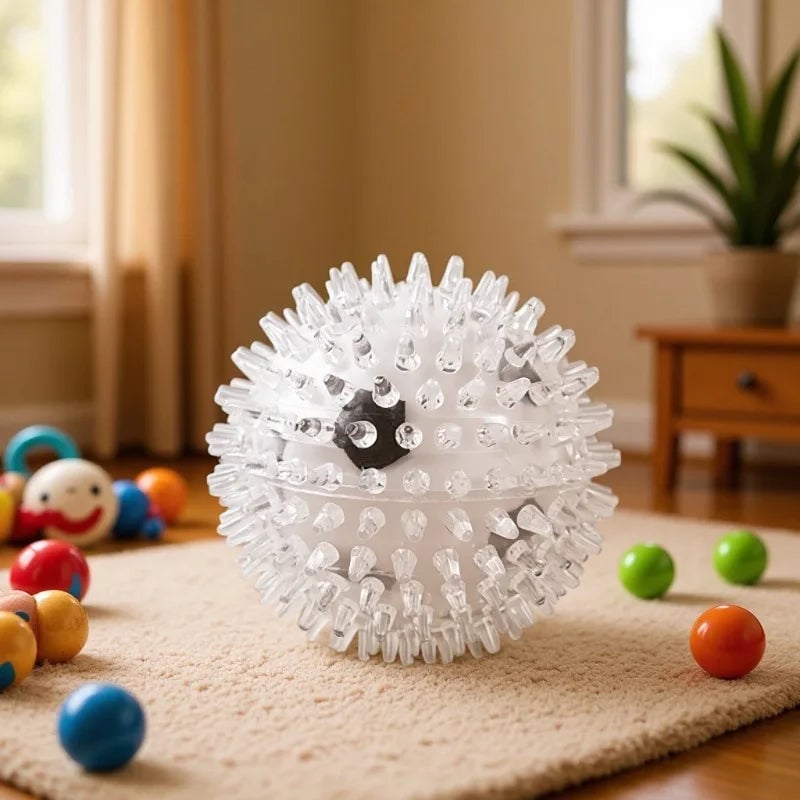 Spiky Dog Toy Ball - Teeth Cleaning Chew Interactive Exercise