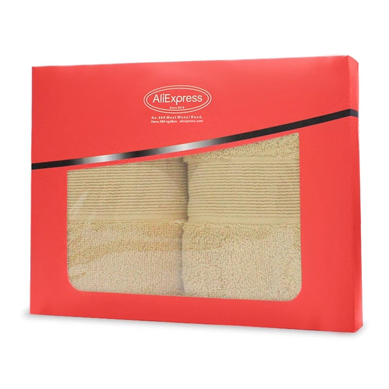 Premium Cotton Face Towels - Ultra Absorbent Non-Shedding 2-Pack