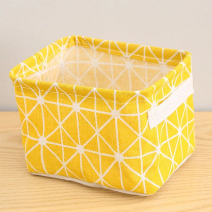 Cotton Hemp Storage Basket - Handheld Organizer for Small Clothing
