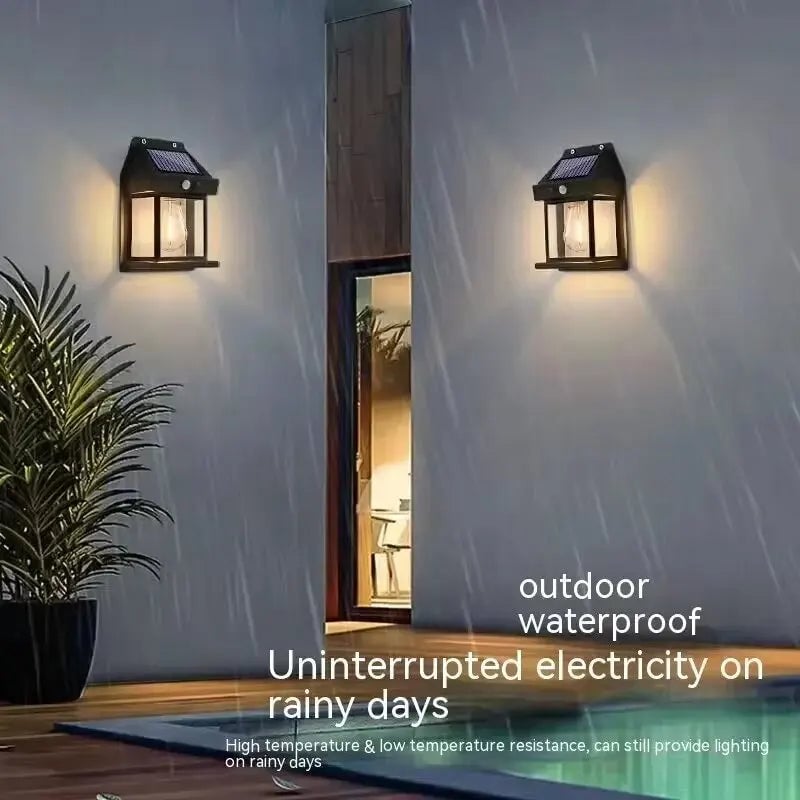 Waterproof Solar LED Wall Light with Motion Sensor Outdoor Garden