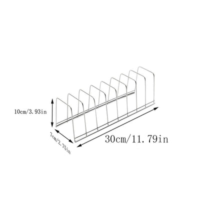 Stainless Steel Kitchen Bowl Organizer Thick Wall Dish Storage Rack