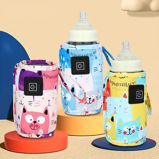 USB Portable Bottle Warmer - Travel Insulated Milk Water Heater