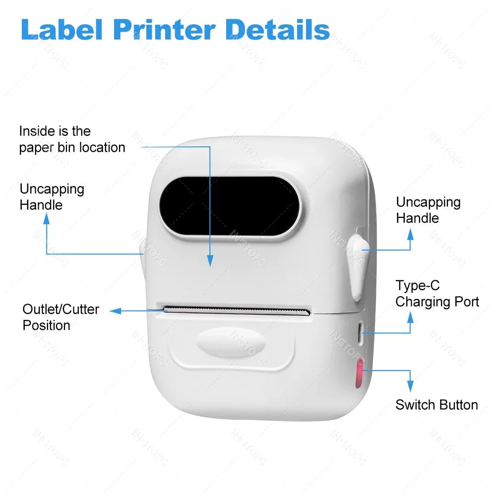 P50 Wireless Bluetooth Thermal Label Printer Inkless Adhesive Maker