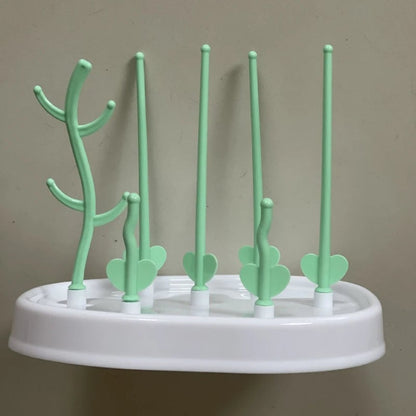 Tree Shape Baby Bottle Drying Rack with Pacifier Holder Storage