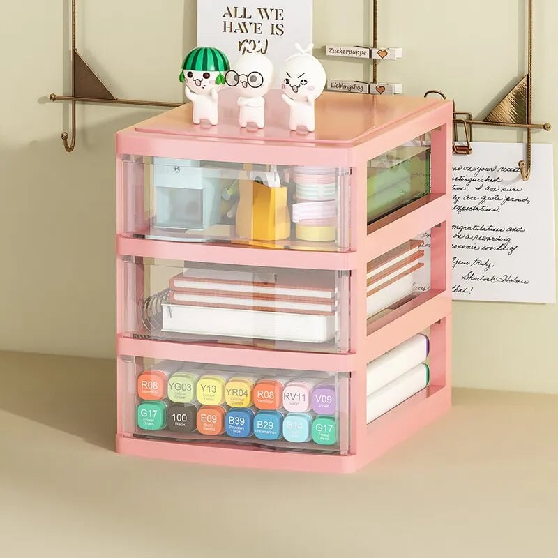 Clear Acrylic Drawer Organizer 2/3/4-Tier Storage Box Space-Saving
