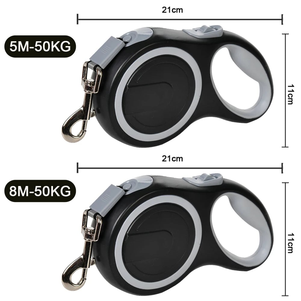 Retractable Dog Leash Large Dogs - Durable Nylon Auto-Extending