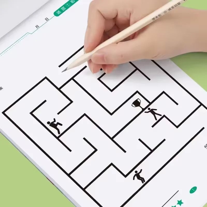 64 Maze Challenge Game Book - Concentration Training Puzzle for Kids