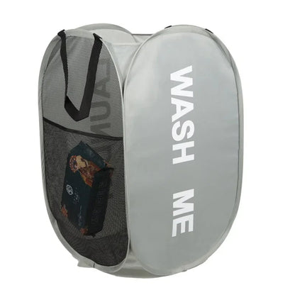 Mesh Pop Up Laundry Hamper - Collapsible Portable Basket Dorm