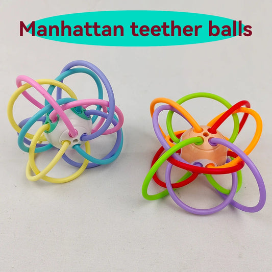 Manhattan Square Golfer Grips Teether Educational Ball Grinding Toy