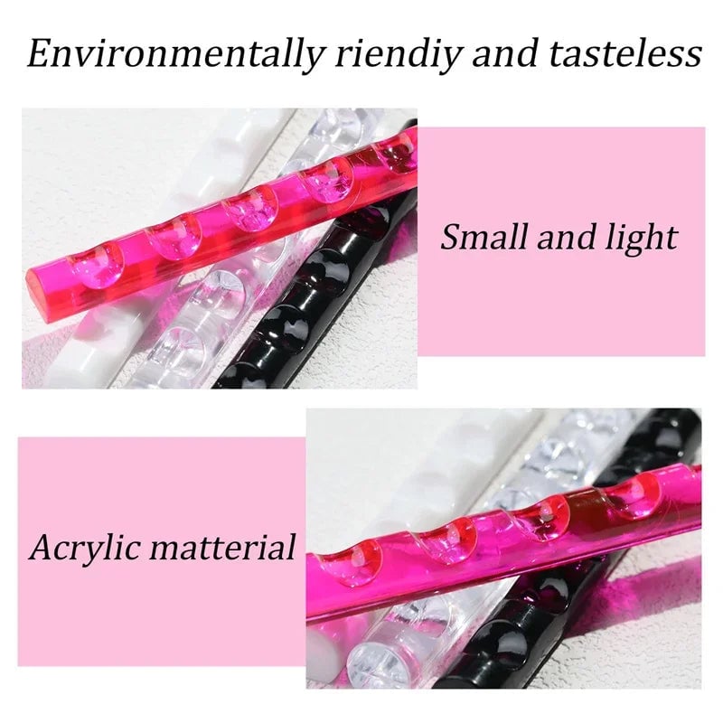 5-Grid Nail Art Brush Holder Stand - Professional Display Organizer