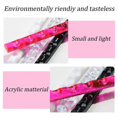 5-Grid Nail Art Brush Holder Stand - Professional Display Organizer