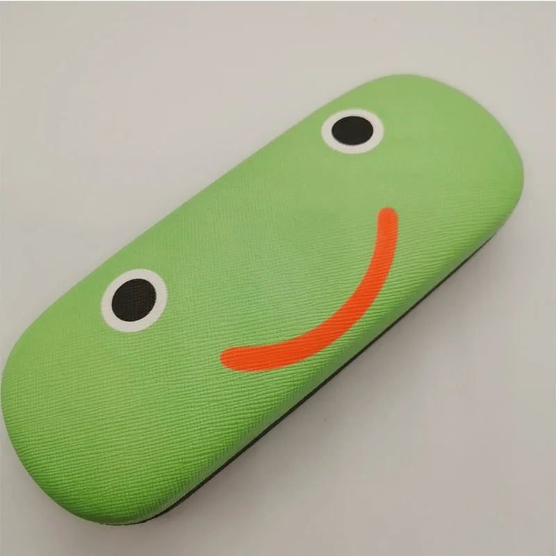 Hard Panda Kids Glasses Case with Cleaning Cloth - Portable Myopia