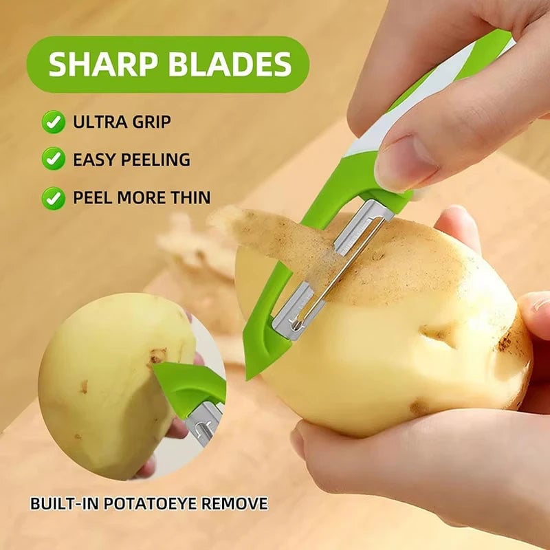 Stainless Steel Potato Peeler & Melon Slicer - Portable Kitchen