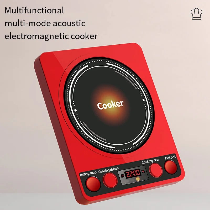 Educational Play Kitchen Set with Induction Cooker & Cutting Toys