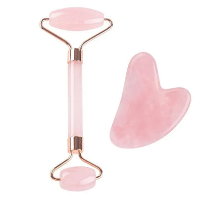 Natural Jade Roller Gua Sha Massager Face Neck Body Eye Care Tool