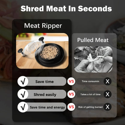 Large Chicken Shredder Transparent Cover Anti-Slip Rotating Meat