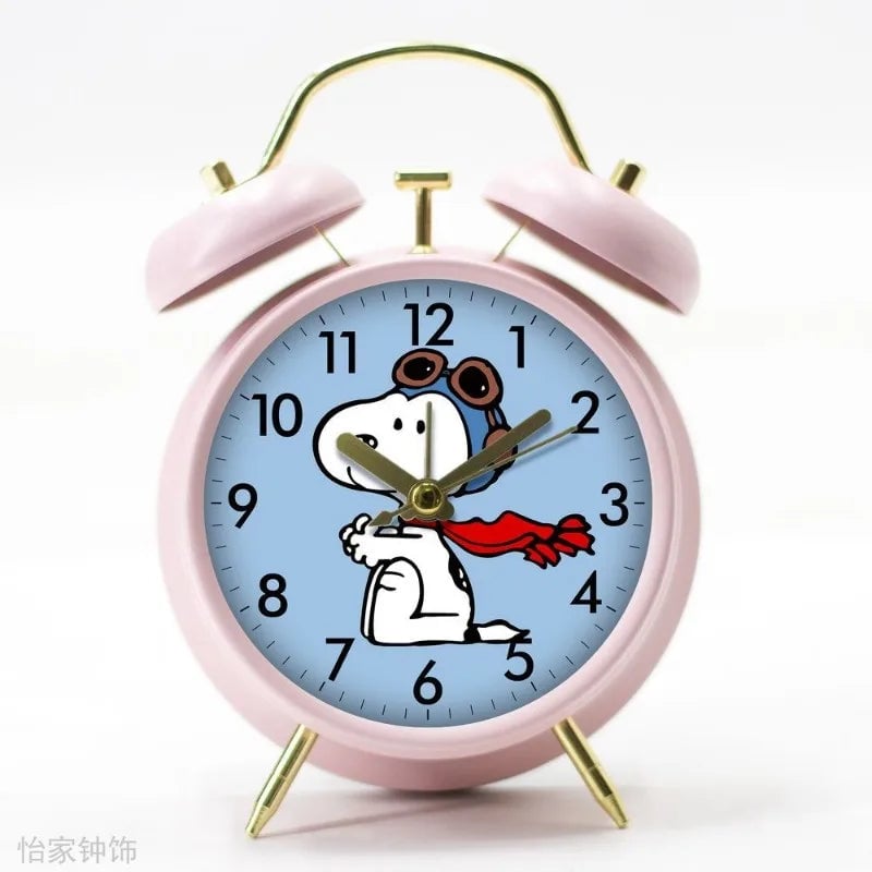 Silent Snoopy Cartoon Alarm Clock - Student Desktop Timepiece Gift