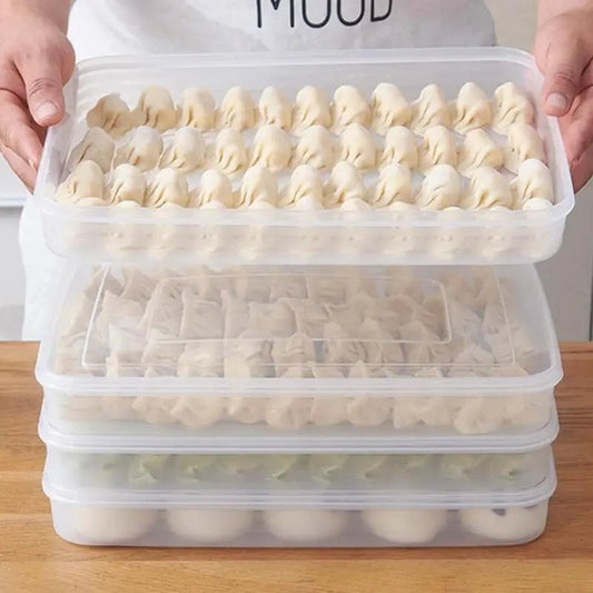 Transparent Kitchen Storage Container Refrigerator Organizer Tray