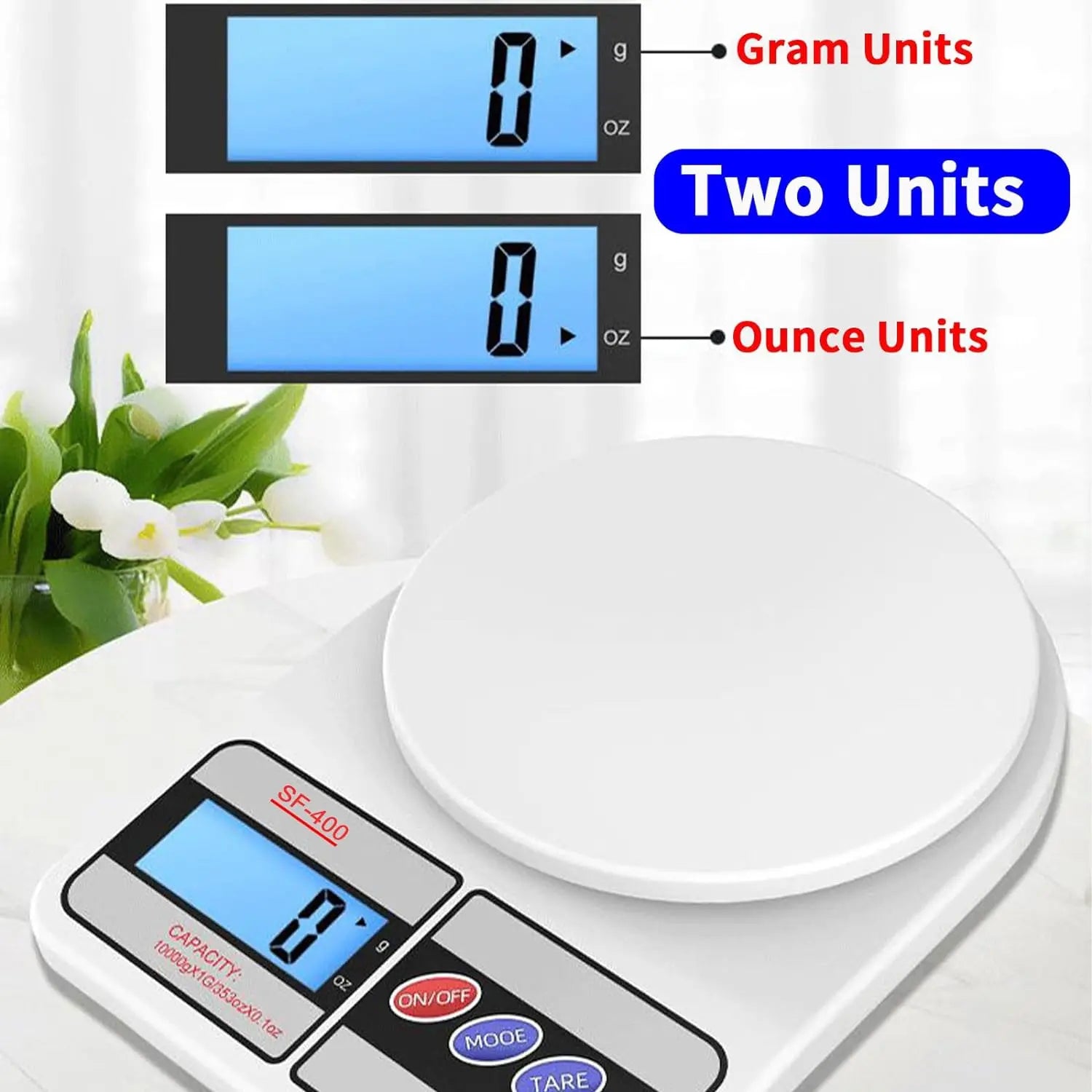 5kg Digital Kitchen Scale 1g Precision LED Display Electronic Food