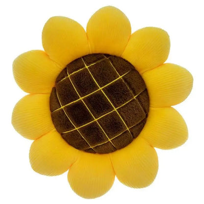 Sunflower Floor Pillow - Plush Flower Shaped Cushion Seating