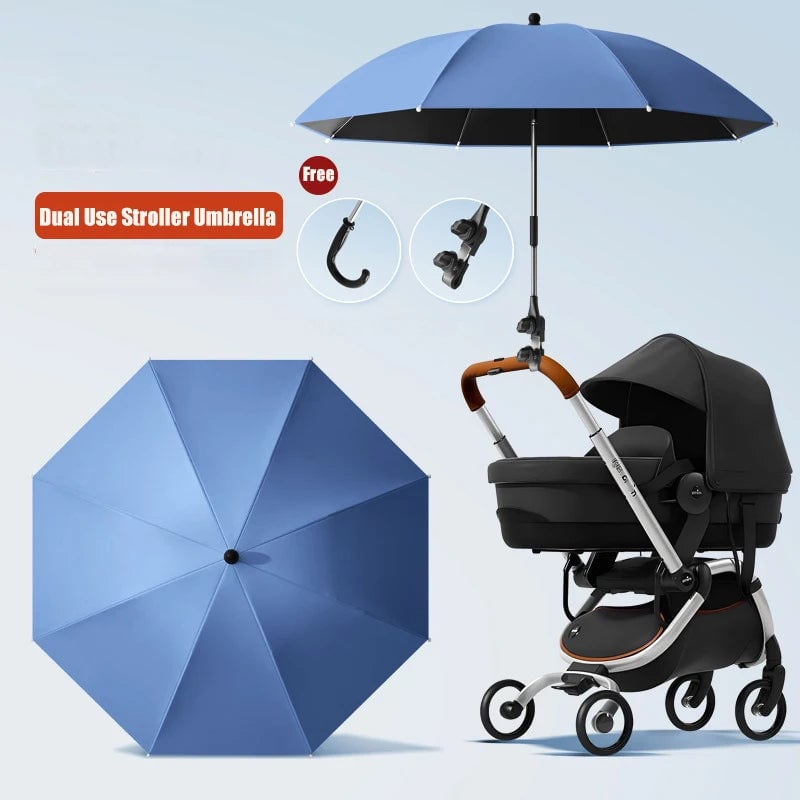 85cm 2-in-1 Clip-On Universal Baby Parasol Stroller Umbrella