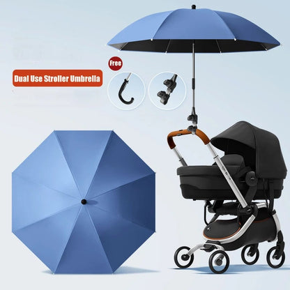 85cm 2-in-1 Clip-On Universal Baby Parasol Stroller Umbrella