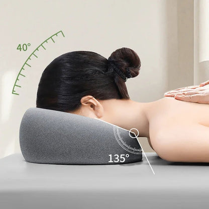 Memory Foam Prone Face Down Pillow - Ergonomic Headrest for Massage
