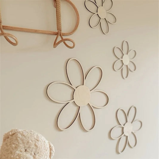 DIY Wooden Daisy Flower Wall Art Scandinavian Style Home Decor