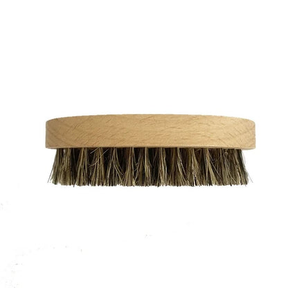 Soft Boar Bristle Beard Brush - Oval Grooming Brush for Men