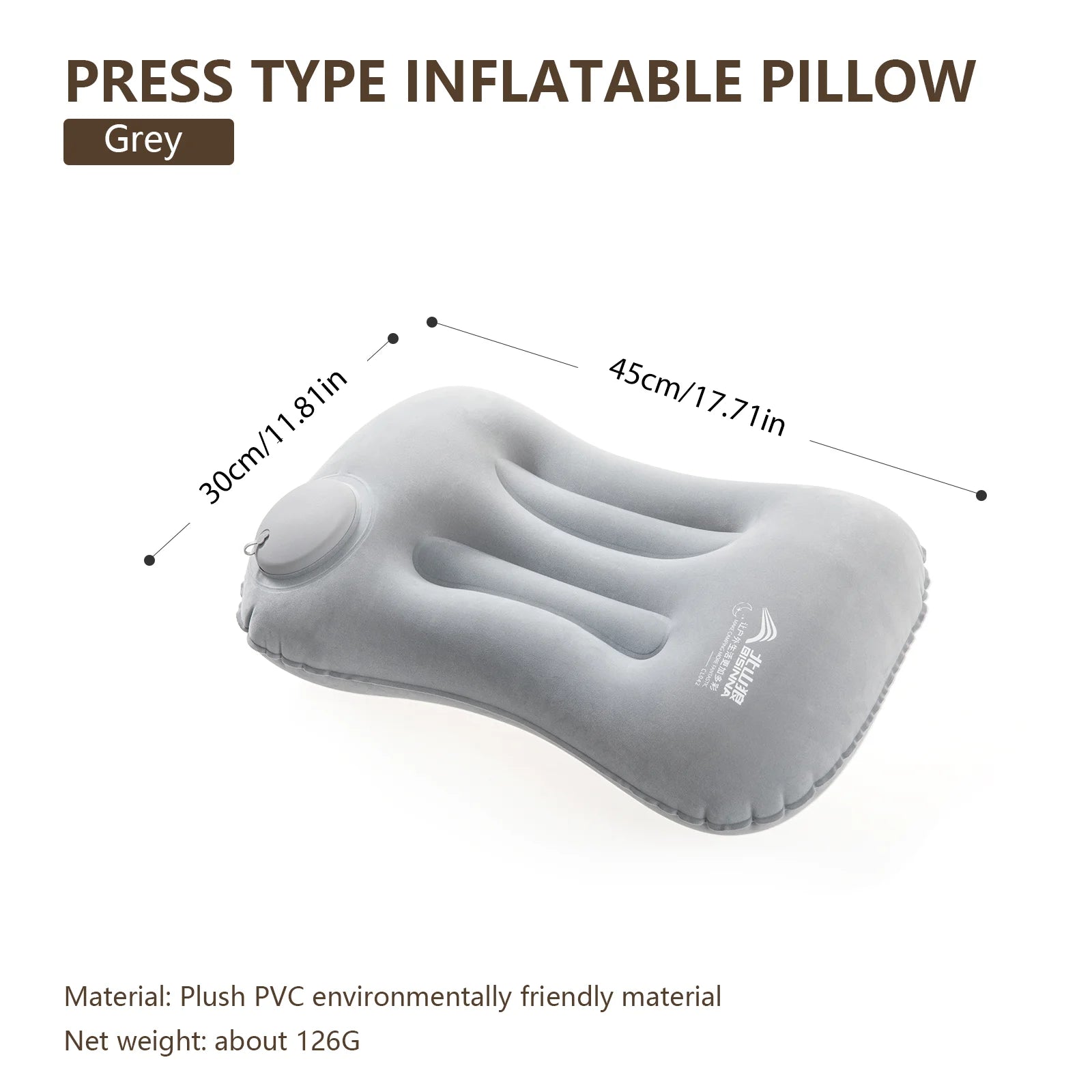 Portable inflatable camping pillow with neck and lumbar support. Ultralight design perfect for hiking and travel. Compact, comfortable sleep anywhere.