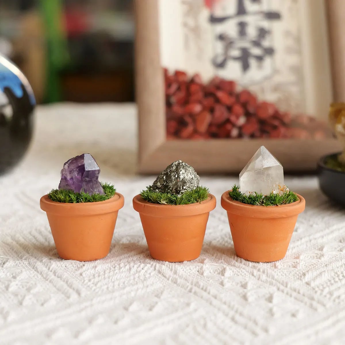 Natural Amethyst Quartz Crystal Stones - Healing Gemstones Feng Shui