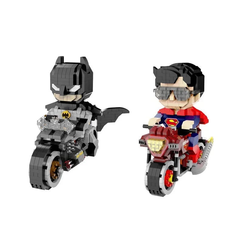 Batman 3D Mini Building Blocks Figure - DC Hero Motorcycle Puzzle Model