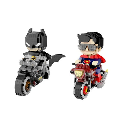 Batman 3D Mini Building Blocks Figure - DC Hero Motorcycle Puzzle Model