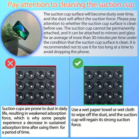Silicone Suction Phone Holder Mat Anti Slip Wall Mount Stand