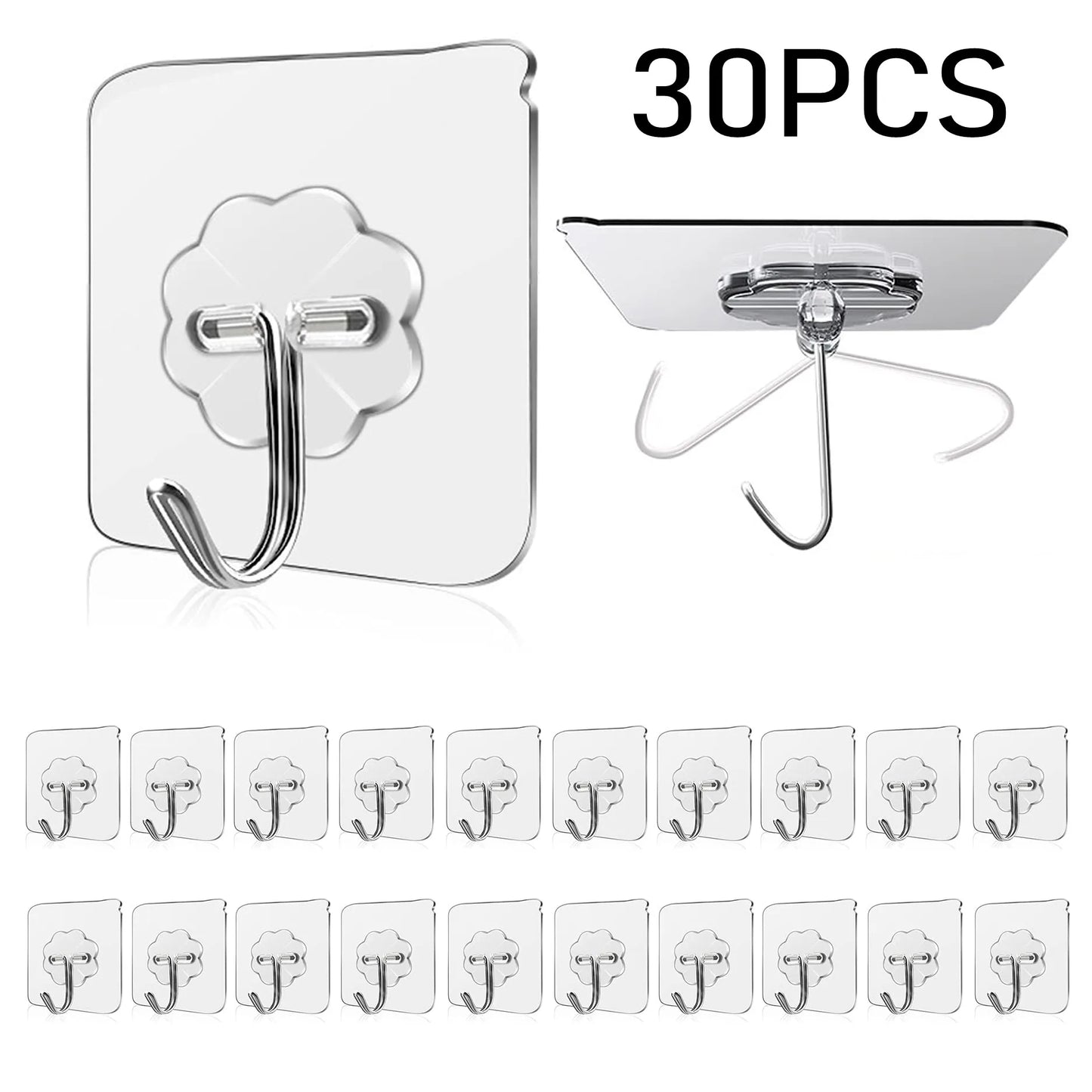 Waterproof Self Adhesive Hooks - Oilproof Kitchen Bathroom Shower
