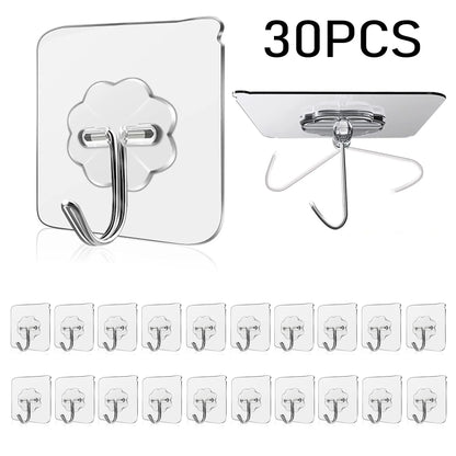Waterproof Self Adhesive Hooks - Oilproof Kitchen Bathroom Shower