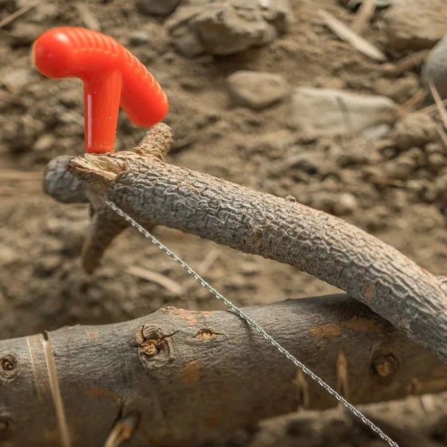 Portable Stainless Steel Wire Saw - Finger Handle Camping Tool