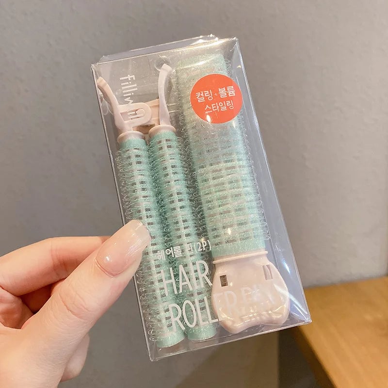 Heatless Hair Curlers Set - Lazy Rollers & Bangs Styling Clips
