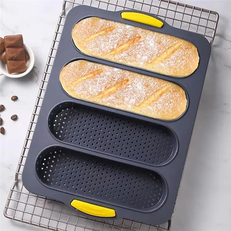 Large Silicone Baguette Baking Mold - Restaurant Grade Non-Stick