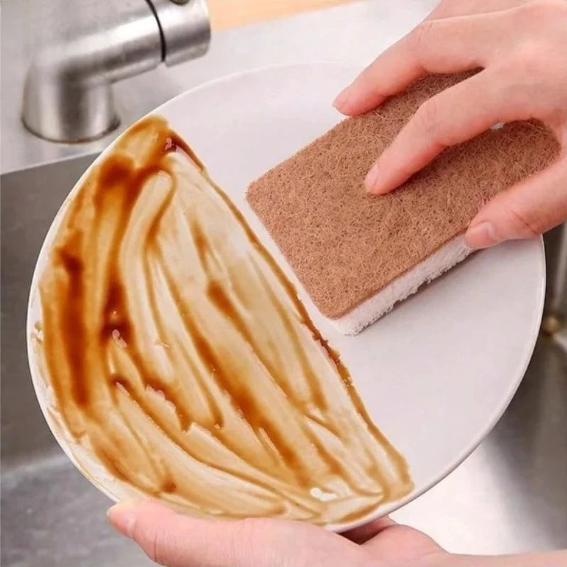 Biodegradable Cellulose Coconut Scrubbing Sponges - 6 Pack Eco