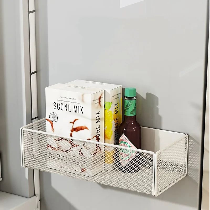 Magnetic Refrigerator Side Storage Basket - Hanging Organizer
