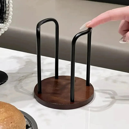 Wood Disposable Cup Dispenser Rack with Extended Stick - Storage Stand