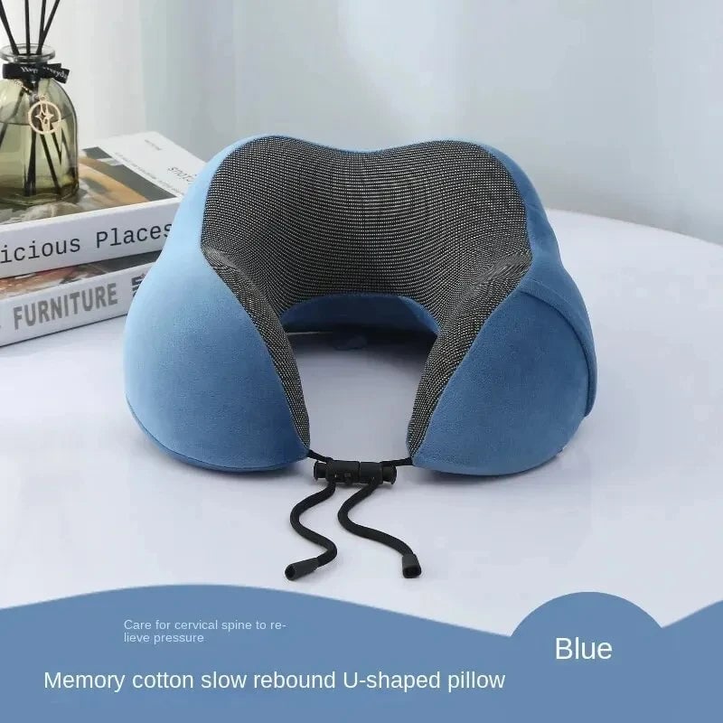 Memory Foam U-Shaped Travel Pillow - Cervical Neck Support Cushion