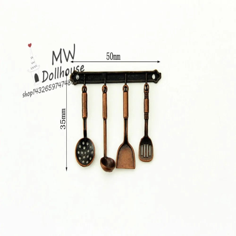 1:12 Scale Mini Kitchen Cookware Set - Alloy Doll House Accessories