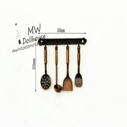 1:12 Scale Mini Kitchen Cookware Set - Alloy Doll House Accessories