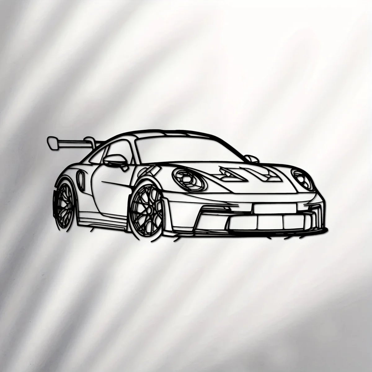 Metal Supercar Wall Art 15.75x6.32 Iron Racing Car Sculpture Decor