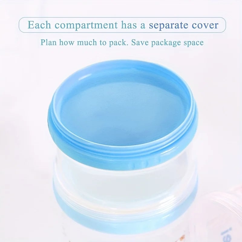 5-Grid Large Capacity Baby Milk Powder Storage Container Layered Box