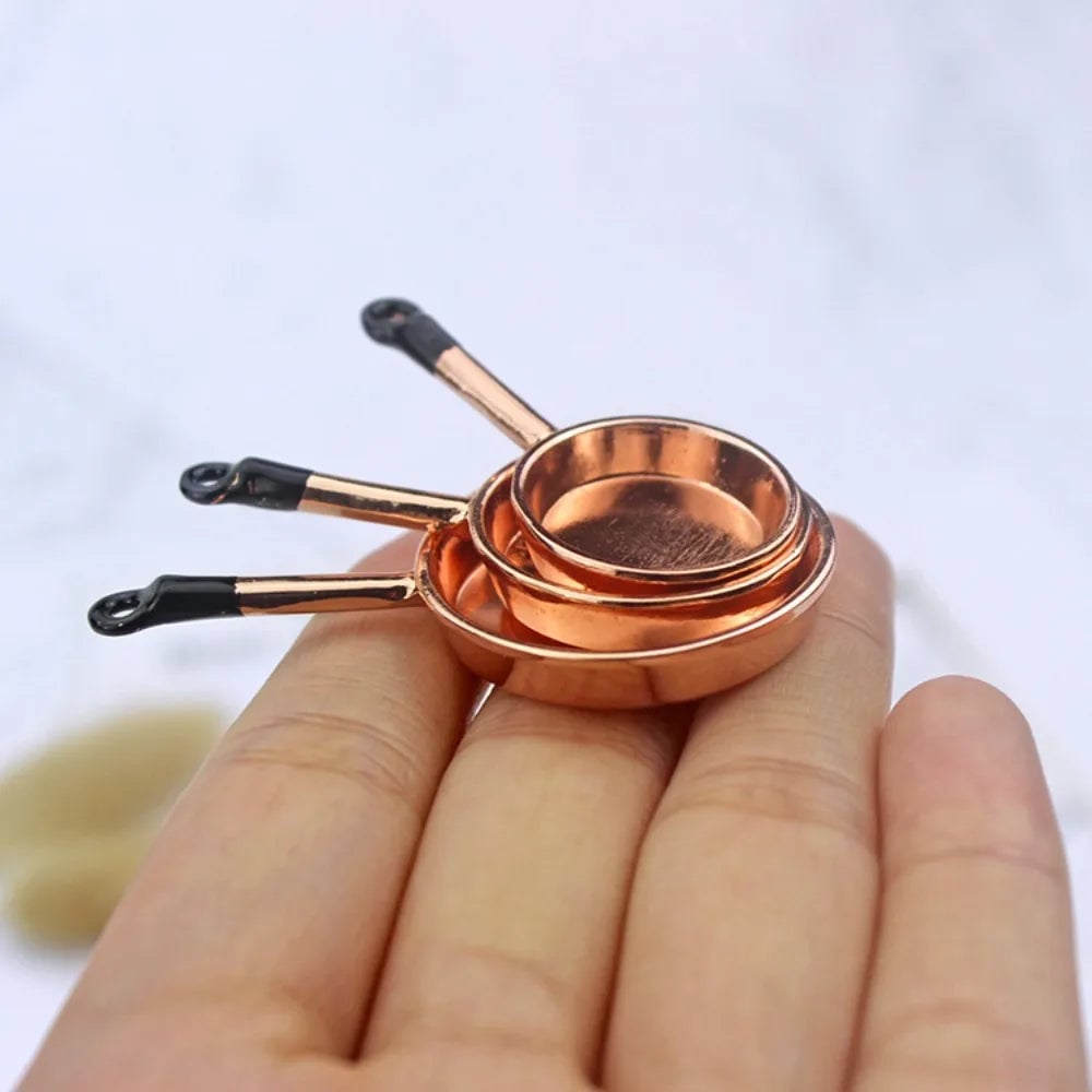 1:12 Scale Mini Kitchen Cookware Set - Alloy Doll House Accessories