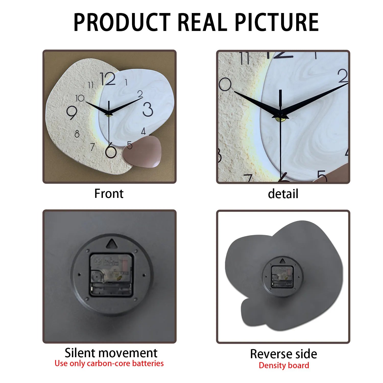 Silent Quartz Wall Clock - Modern Minimalist Design for Living Room